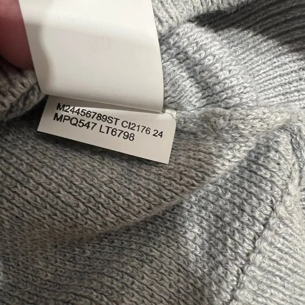Brunello Cucinelli Men's Gray Crewneck 100% Cotton Knit Sweater Size 50 / Med